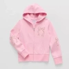 Thereabouts Little & Big Kid Girls Long Sleeve Fleece Zipper Hoodie In Pink
