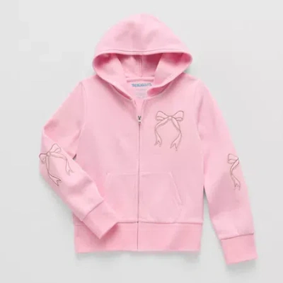 Thereabouts Little & Big Kid Girls Long Sleeve Fleece Zipper Hoodie In Pink