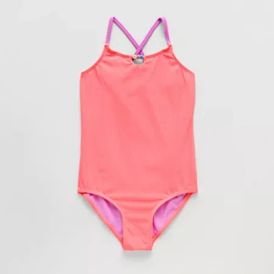 Thereabouts Little & Big Kid Girls One Piece Swimsuit In Pink