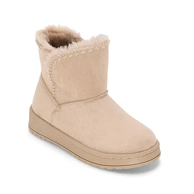 Thereabouts Little & Big Kid Girls Rose Faux Fur Lined Flat Heel Winter Boots In Beige