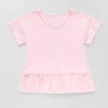 Thereabouts Little & Big Kid Girls Round Neck Short Sleeve Peplum Top In Pink