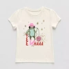 Thereabouts Little & Big Kid Girls Round Neck Short Sleeve Regular Fit Graphic T-shirt In White