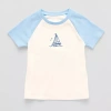 Thereabouts Little & Big Kid Girls Round Neck Short Sleeve T-shirt In Blue