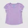 Thereabouts Little & Big Kid Girls Round Neck Short Sleeve T-shirt In Purple