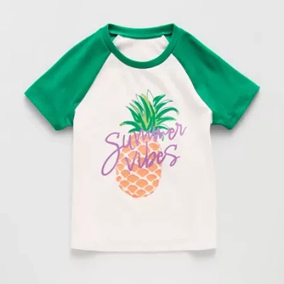 Thereabouts Little & Big Kid Girls Round Neck Short Sleeve T-shirt In Multi