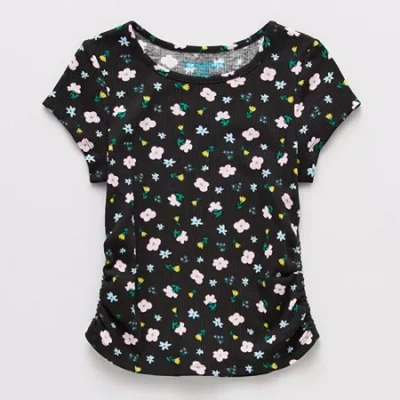 Thereabouts Little & Big Kid Girls Round Neck Short Sleeve T-shirt In Multi