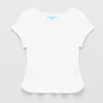 Thereabouts Little & Big Kid Girls Round Neck Short Sleeve T-shirt In Pink