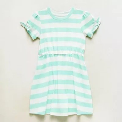 Thereabouts Little & Big Kid Girls Short Sleeve A-line Dress In Green
