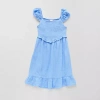 Thereabouts Little & Big Kid Girls Short Sleeve Cap A-line Dress In Blue