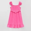 Thereabouts Little & Big Kid Girls Short Sleeve Cap A-line Dress In Pink