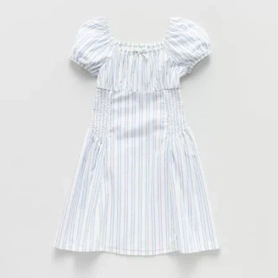 Thereabouts Little & Big Kid Girls Short Sleeve Puffed Empire Waist Dress In Multi