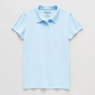 Thereabouts Little & Big Kid Girls Short Sleeve Regular Fit Polo Shirt In Blue