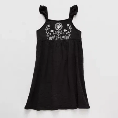 Thereabouts Little & Big Kid Girls Sleeveless A-line Dress In Black