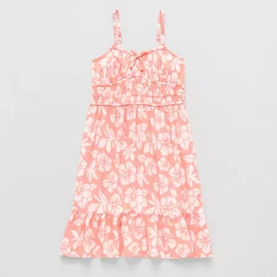 Thereabouts Little & Big Kid Girls Sleeveless Spaghetti Straps A-line Dress In Multi