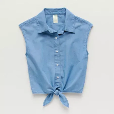 Thereabouts Little & Big Kid Girls Sleeveless Tank Top In Blue