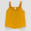 Thereabouts Little & Big Kid Girls Square Neck Embroidered Sleeveless Tank Top In Yellow