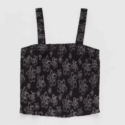 Thereabouts Little & Big Kid Girls Square Neck Sleeveless Tank Top In Black