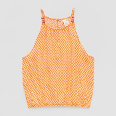 Thereabouts Little & Big Kid Girls Square Neck Sleeveless Tank Top In Orange