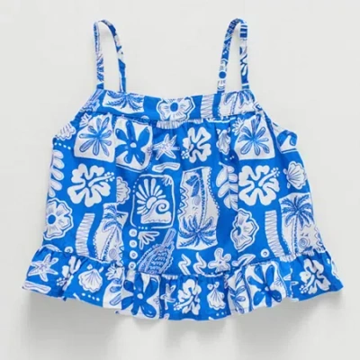 Thereabouts Little & Big Kid Girls Square Neck Tank Top In Blue