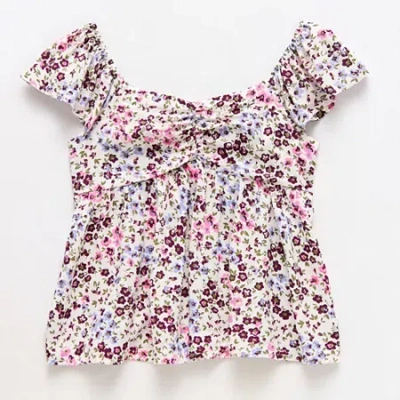 Thereabouts Little & Big Kid Girls V Neck Sleeveless Blouse In Multi