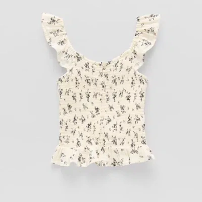 Thereabouts Little & Big Kid Girls V Neck Sleeveless Tank Top In White