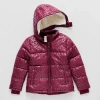 Thereabouts Little & Big Kid Girls Water Resistant Heavyweight Puffer Jacket In Red
