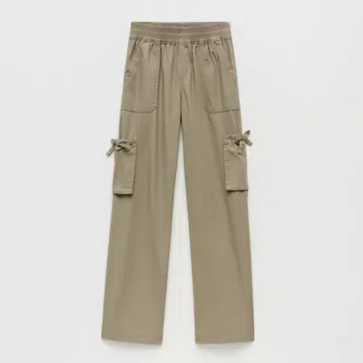 Thereabouts Little & Big Kid Girls Wide Leg Cargo Pant In Brown