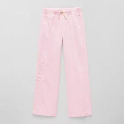 Thereabouts Little & Big Kid Girls Wide Leg Cargo Pant In Pink