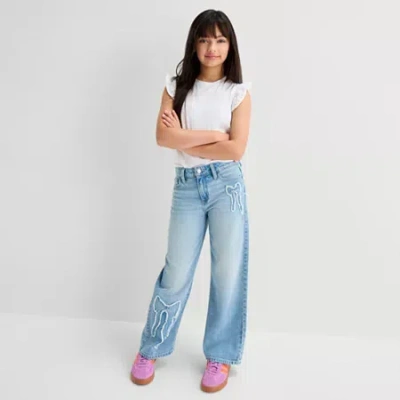 Thereabouts Little & Big Kid Girls Wide Leg Jean In Blue