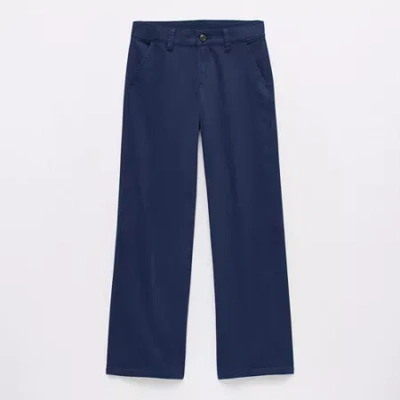 Thereabouts Little & Big Kid Girls Wide Leg Regular Fit Flat Front Pant In Blue