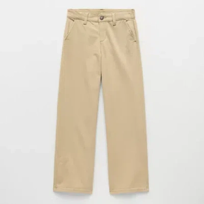 Thereabouts Little & Big Kid Girls Wide Leg Regular Fit Flat Front Pant In Neutral