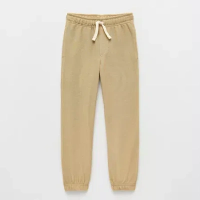 Thereabouts Kids' Little Boys Drawstring Waist Cuffed Mid Rise Regular Fit Jogger Pant In Neutral