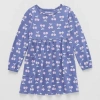 Thereabouts Little Girls Long Sleeve A-line Dress In Blue