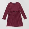 Thereabouts Little Girls Long Sleeve A-line Dress In Red