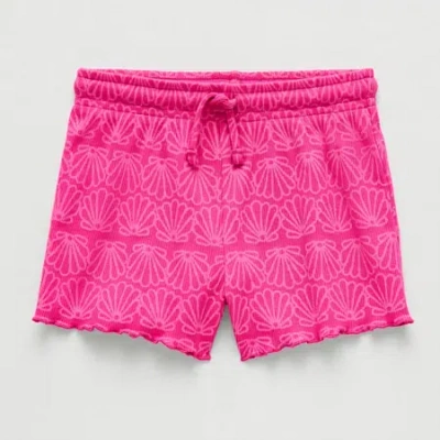 Thereabouts Kids' Little Girls Mid Rise Pull-on Short In Pink