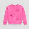 Thereabouts Little Girls Round Neck Long Sleeve Sweatshirt In Pink