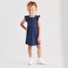 Thereabouts Little Girls Short Sleeve Flutter A-line Dress In Blue