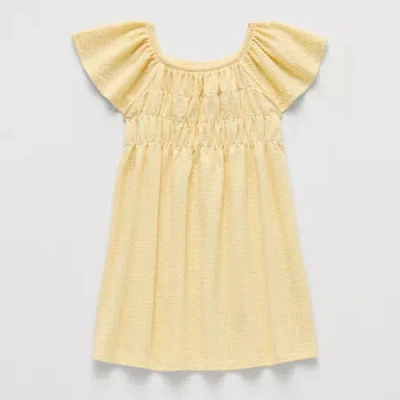 Thereabouts Kids' Little Girls Sleeveless A-line Dress In Yellow