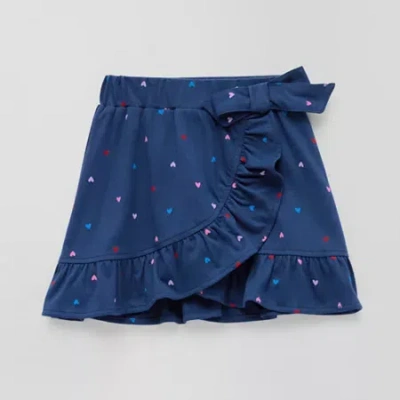 Thereabouts Kids' Little Girls Wrap Skirt In Blue