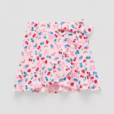 Thereabouts Kids' Little Girls Wrap Skirt In Pink