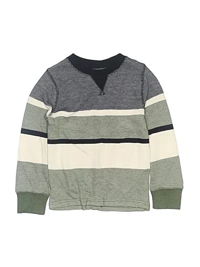 Pre-owned Thereabouts Kids' Long Sleeve Henley Shirt In Gray