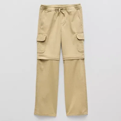 Thereabouts \nloose Fit Zip Off Little & Big Kid Boys Straight Husky Cargo Pant In Brown