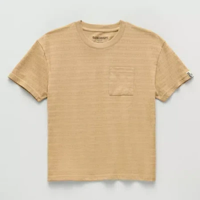 Thereabouts Oversized Little & Big Kid Boys Crew Neck Short Sleeve T-shirt In Sand