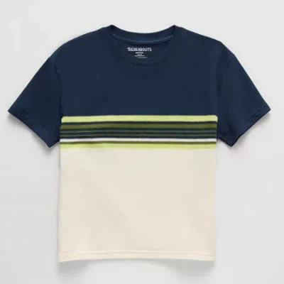 Thereabouts Oversized Little & Big Kid Boys Crew Neck Short Sleeve T-shirt In Blue
