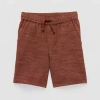 Thereabouts Pull-on Little & Big Kid Boys Adjustable Waist Jogger Short In Brown