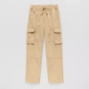 Thereabouts Pull-on Little & Big Kid Boys Adjustable Waist Straight Cargo Pant In Sand