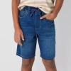 Thereabouts Pull-on Little & Big Kid Boys Stretch Fabric Adjustable Waist Denim Short In Blue