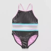 Thereabouts Ribbed Little & Big Kid Girls 2-pc. Bikini Set In Black