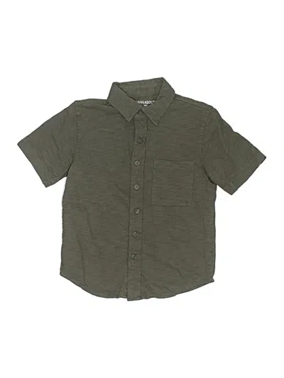 Pre-owned Thereabouts Kids' Short Sleeve Button Down Shirt In Green