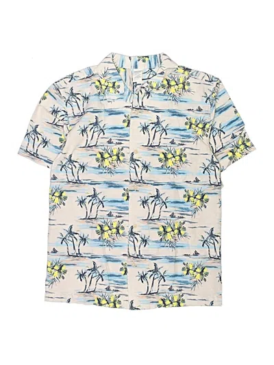 Pre-owned Thereabouts Kids' Short Sleeve Button Down Shirt In Ivory